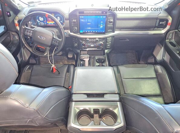 1FTFW1RG9NFA85004 2022 FORD F150 Orange Առջևի վահանակի տեսք