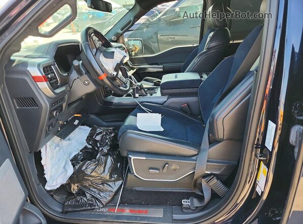 1FTFW1RGXNFA10117 2022 FORD F150 Blue Widok wnętrza z przodu