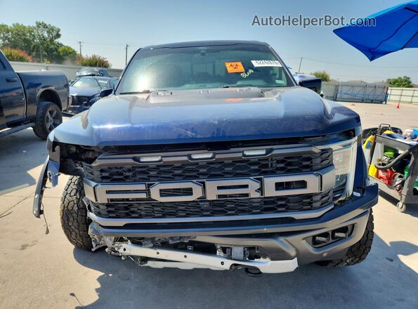 1FTFW1RGXNFA10117 2022 FORD F150 Blue Widok z przodu