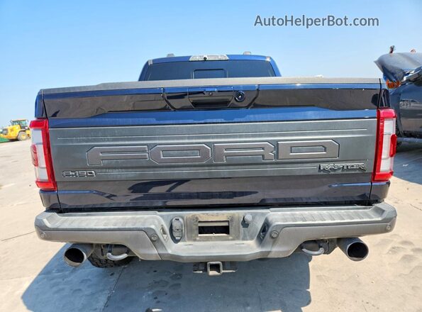 1FTFW1RGXNFA10117 2022 FORD F150 Blue Widok z tyłu