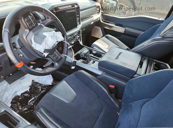 1FTFW1RGXNFA10117 2022 FORD F150 Blue Widok deski rozdzielczej