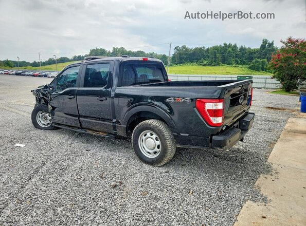 1FTFW1T55NKE98147 2022 FORD F150 Black Rear left