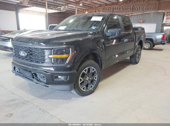 1FTFW2L53RKF46207 2024 FORD F150 Black წინა მარცხენა ხედი სამი მეოთხედიდან