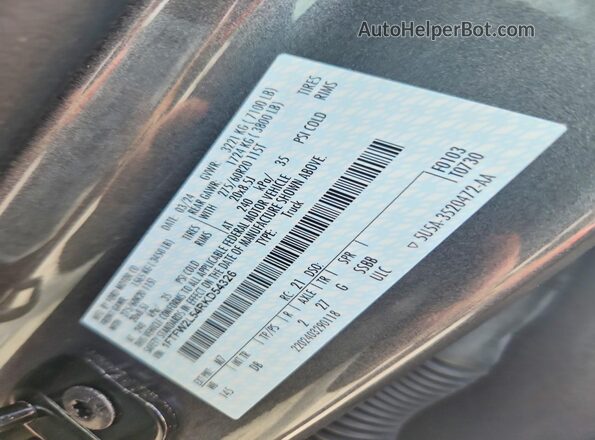 1FTFW2L54RKD54326 2024 FORD F150 Серый Вид подкапотного пространства