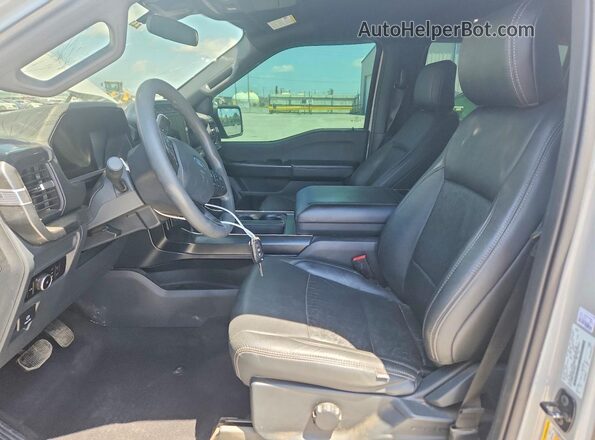 1FTFW2L57RKF55833 2024 FORD F150 Gray Widok wnętrza z przodu