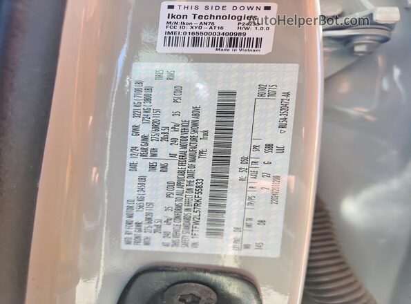 1FTFW2L57RKF55833 2024 FORD F150 Gray Widok komory silnika