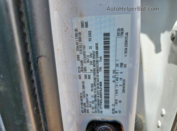 1FTFW3L88RFA21488 2024 FORD F150 White Вид підкапотного простору