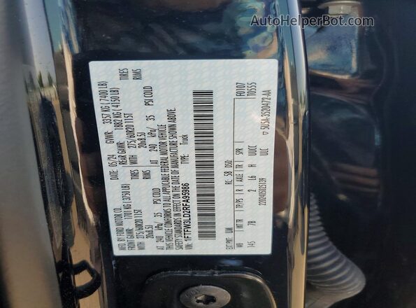 1FTFW3LD2RFA95986 2024 FORD F150 Black VIN კოდის სტიკერის ხედი