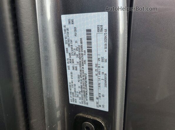1FTFW3LD3RFB78472 2024 FORD F150 Gray Вид наклейки з VIN-кодом