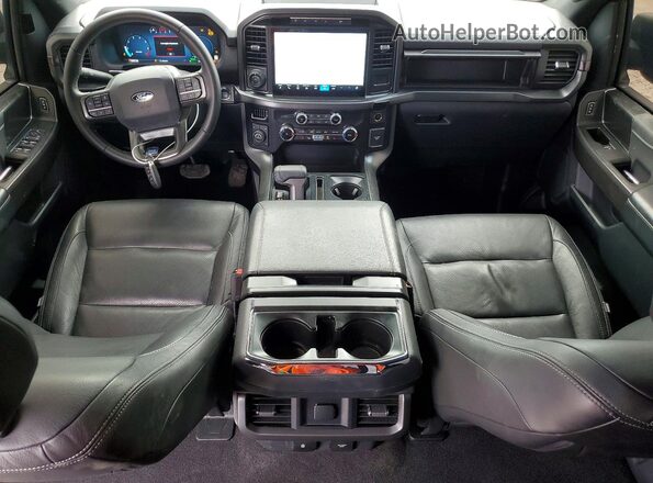 1FTFW3LD4RFA37006 2024 FORD F150 Blue Առջևի վահանակի տեսք