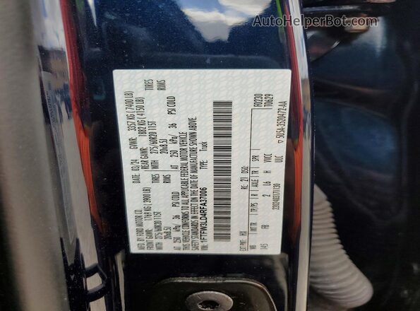 1FTFW3LD4RFA37006 2024 FORD F150 Blue VIN կոդի պիտակի տեսք