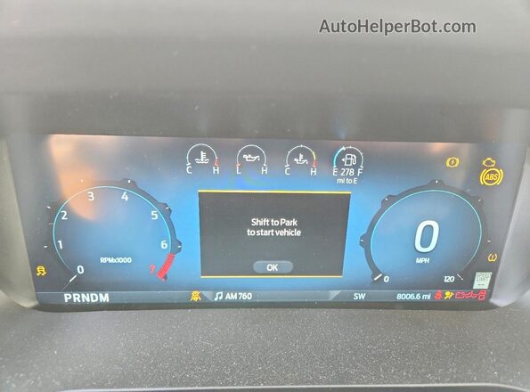 1FTFW3LD5SFB66359 2025 FORD F150 Серый Вид щитка приборов