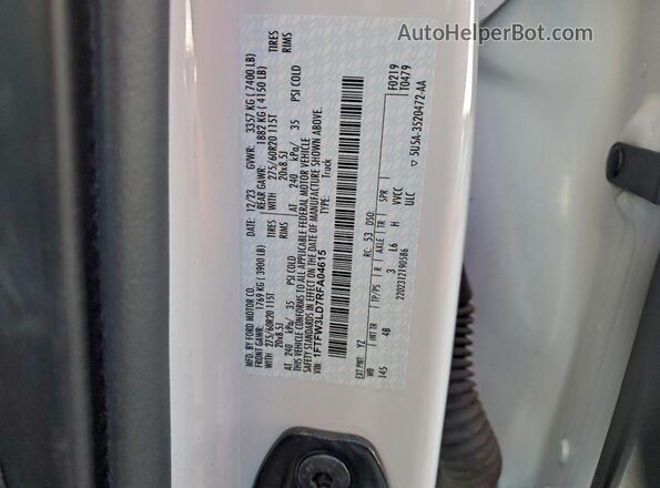 1FTFW3LD7RFA04615 2024 FORD F150 White 