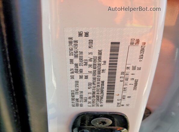 1FTFW3LD9RFB10046 2024 FORD F150 White Вид підкапотного простору