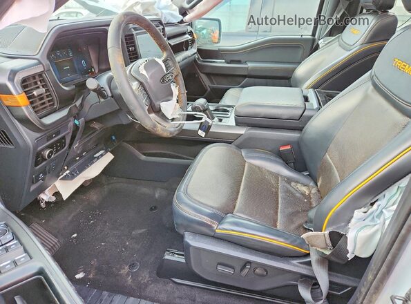 1FTFW4L80SFA64878 2025 FORD F150 Gray წინა სალონის ხედი