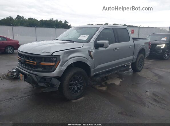 1FTFW4L87RFB37352 2024 FORD F150 Silver Առջևի ձախ երեք քառորդ տեսարան