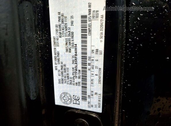 1FTFW5L85RFB40854 2024 FORD F150 Black Շարժիչի բաժամունքի տեսք
