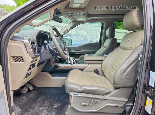 1FTFW7LD9RFB72974 2024 FORD F150 Black Вид салону спереду