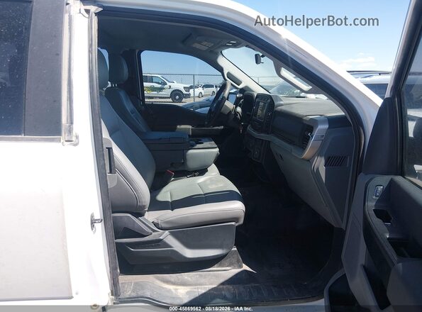 1FTFX1E50MFB29942 2021 FORD F150 White Widok wnętrza z przodu