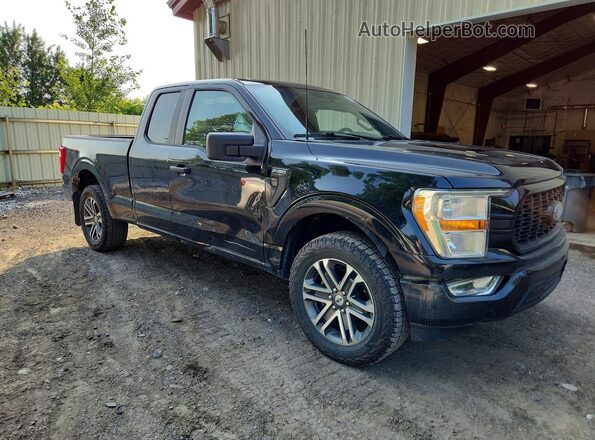 1FTFX1E53NFA22160 2022 FORD F150 Black Delantero derecho