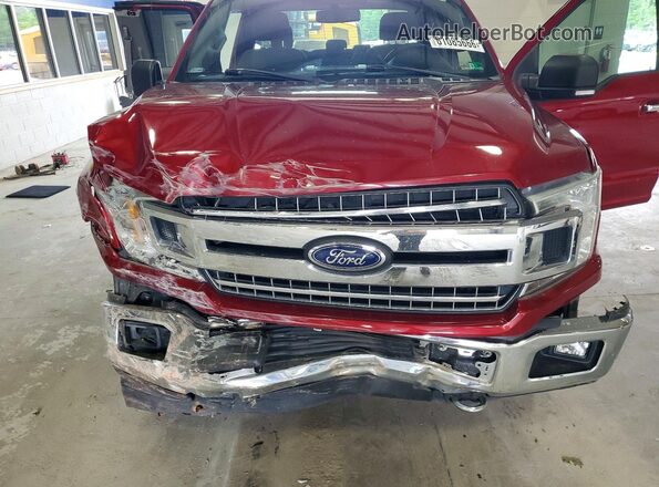 1FTFX1E55JKG00258 2018 FORD F150 Red Սալոնի հետևի տեսք