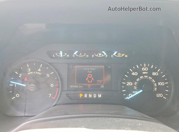 1FTFX1E57LKD09845 2020 FORD F150 White ხელსაწყოთა პანელის ხედი