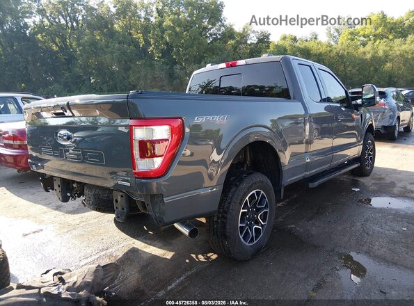 1FTFX1E89MKD62428 2021 FORD F150 Gray Հետևի աջ