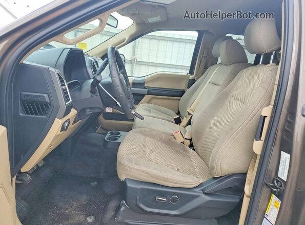 1FTFX1EF1GFD29984 2016 FORD F150 Коричневый Вид салона спереди