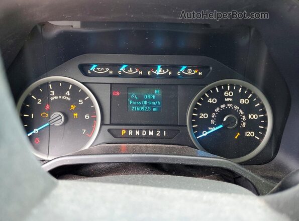 1FTFX1EF3GKE85841 2016 FORD F150 White Вид щитка приладів