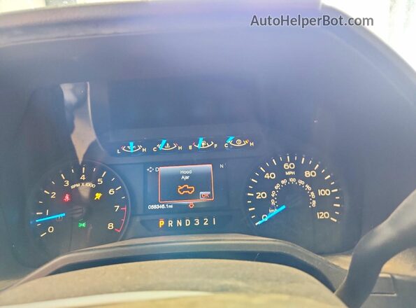 1FTMF1C83GFA98231 2016 FORD F150 White Вид щитка приладів