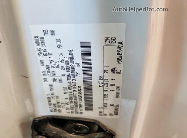 1FTMF1C83GFA98231 2016 FORD F150 White Вид підкапотного простору