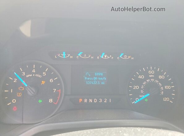 1FTMF1C86GKD25600 2016 FORD F150 White Սարքավորումների վահանակի տեսք