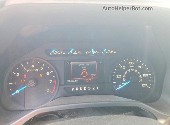 1FTMF1C87GKE26872 2016 FORD F150 Белый Вид щитка приборов