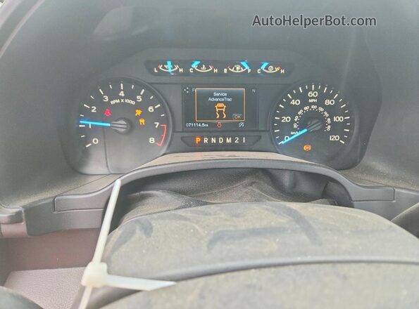 1FTMF1CB1KKC19785 2019 FORD F150 Red Instrument cluster view