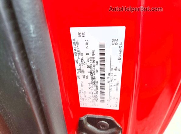 1FTMF1CB1KKC19785 2019 FORD F150 Red Engine compartment view