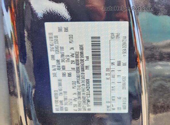 1FTMF1CB3JKE63808 2018 FORD F150 Black ძრავის განყოფილების ხედი