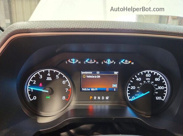 1FTMF1CB5MKE76869 2021 FORD F150 White Instrument cluster view