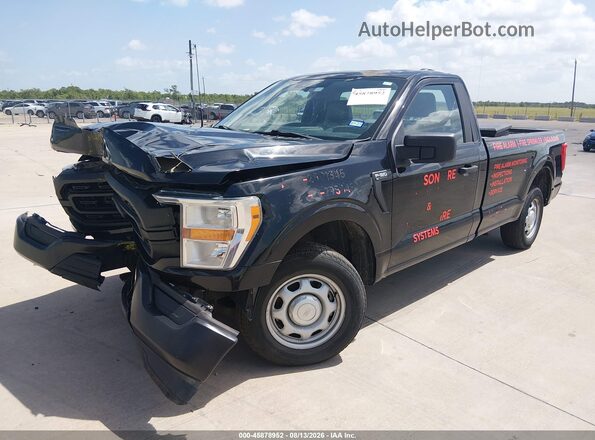 1FTMF1CB5NKE12851 2022 FORD F150 Черный Передняя левая четверть