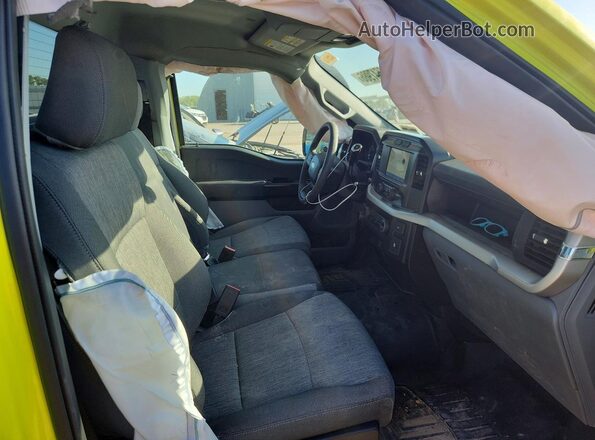 1FTMF1CB6NKE05004 2022 FORD F150 Yellow Rear seats view