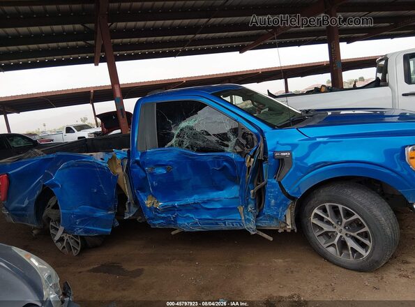 1FTMF1CB8MKD74031 2021 FORD F150 Blue უკანა სალონის ხედი