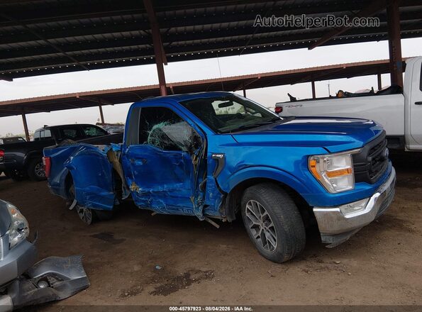 1FTMF1CB8MKD74031 2021 FORD F150 Blue წინა ხედი