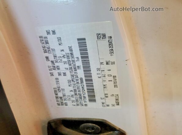 1FTMF1CF2HKD78889 2017 FORD F150 White Вид підкапотного простору