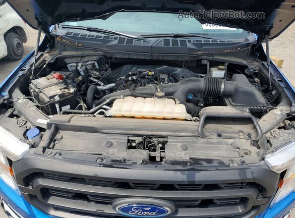 1FTMF1CP2MKD42302 2021 FORD F150 Blue უკანა სალონის ხედი