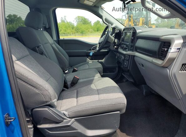 1FTMF1CP2MKD42302 2021 FORD F150 Blue უკანა სავარძლების ხედი