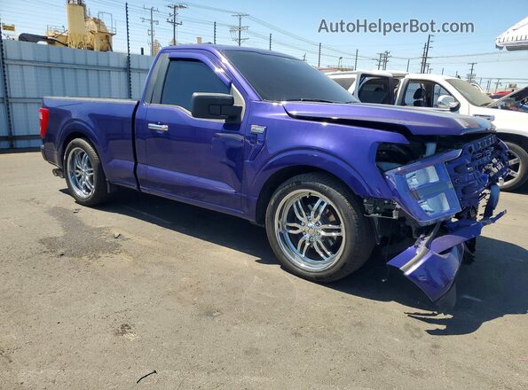 1FTMF1E55NKD26446 2022 FORD F150 Фиолетовый Передняя правая четверть