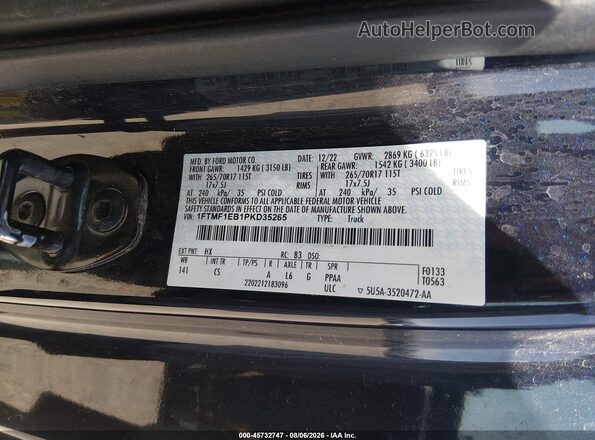 1FTMF1EB1PKD35265 2023 FORD F150 Blue Вид підкапотного простору