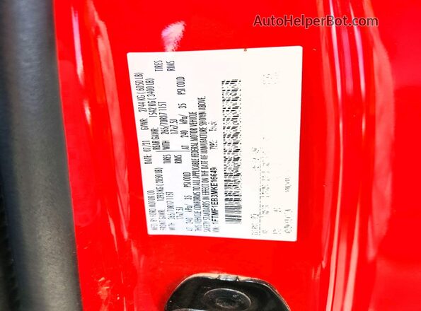 1FTMF1EB3MKE16649 2021 FORD F150 Red Vista del compartimento del motor