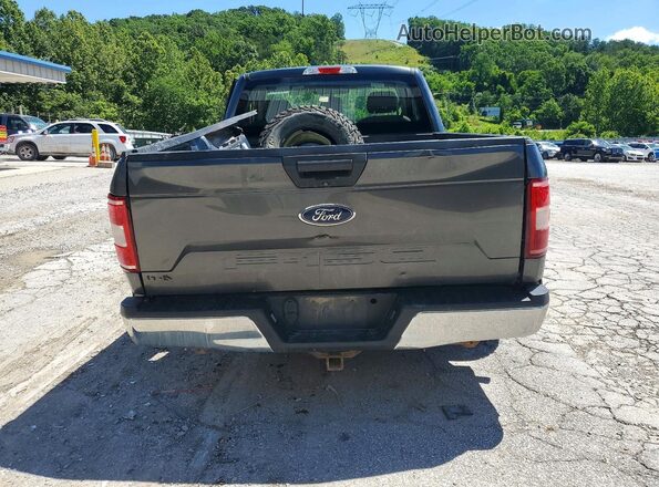 1FTMF1EBXJFB55296 2018 FORD F150 Gray Rear seats view