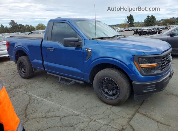 1FTMF1K56RKF02558 2024 FORD F150 Синий Передняя правая четверть