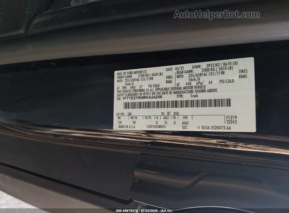 1FTYE2Y80MKA24206 2021 FORD TRANSIT-150 Black Engine compartment view